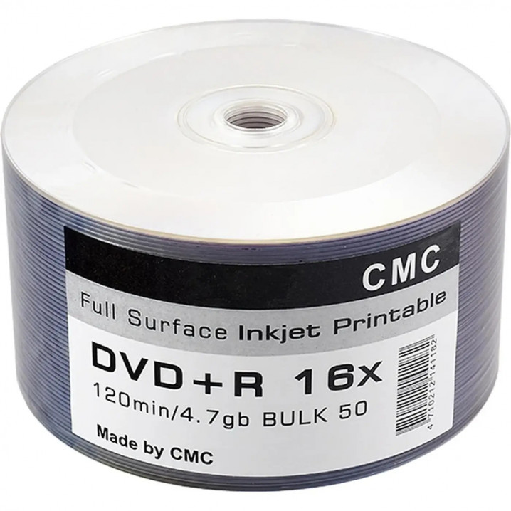 DVD+R 4,7 GB 16х Bulk/50 Full Ink Print (CMC)