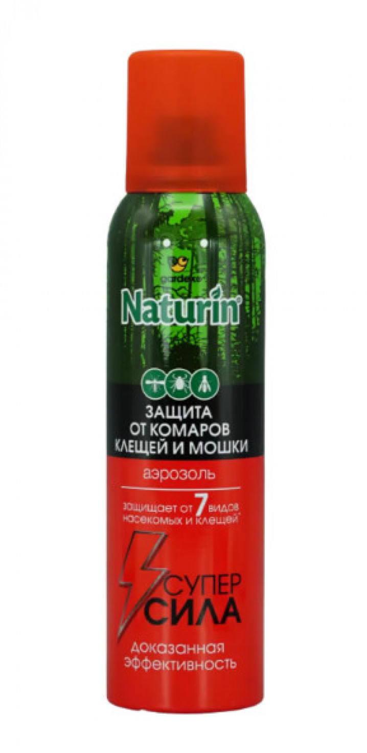 Аэрозоль Gardex Naturin от комаров, клещей, мошек 3в1 165мл