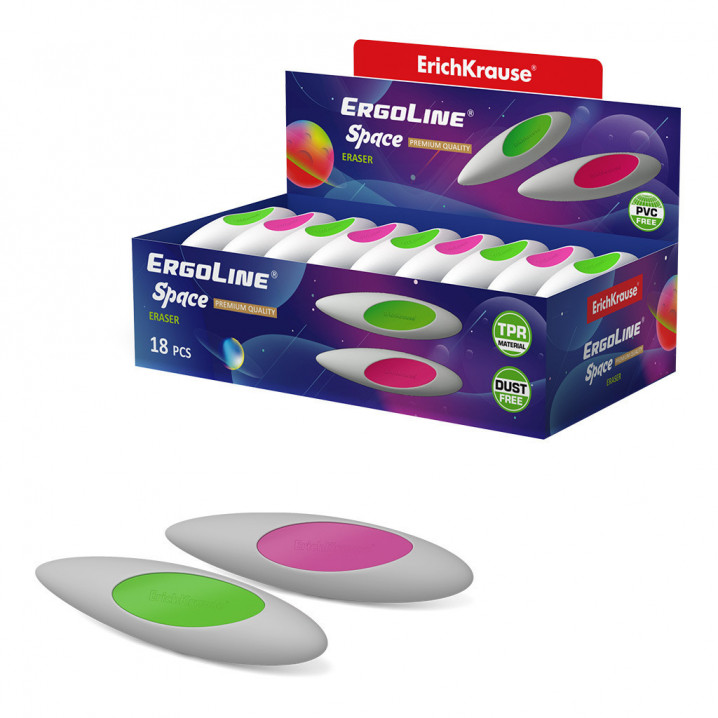 Ластик с пластиковым держателем Ergoline® Space (10131010/270324/3078387/18,Китай )