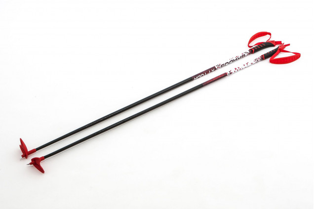 Палки лыжные 130см Brados Sport Composite red