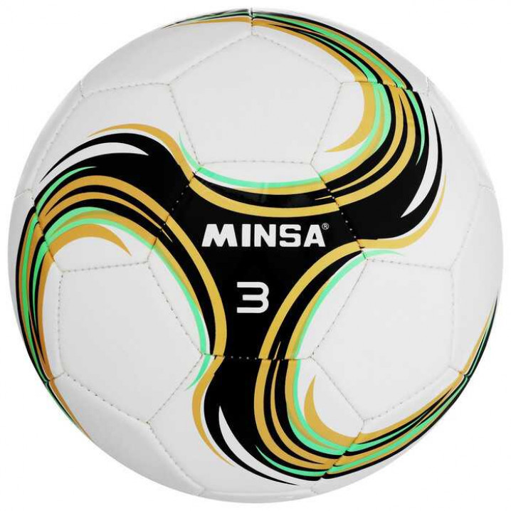 Футбольный мяч Minsa Spin, размер 3, TPU, машинная сшивка, камера бутил   9376732