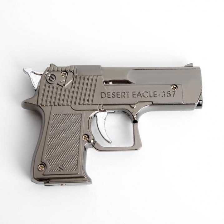Зажигалка газовая "Desert eagle" с лазерной указкой, чёрный 6х9 см   7332092
