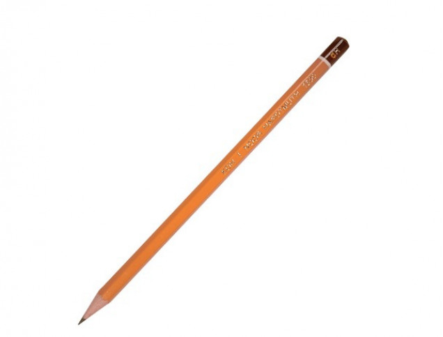 Карандаш чернографитный 6H "Hardmuth" корпус
желтый/коричневый KOH-I-NOOR 1500-6H