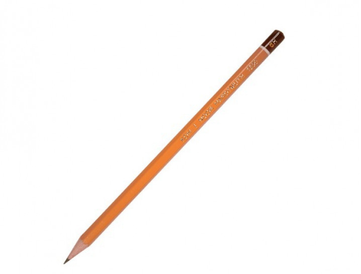 Карандаш чернографитный 6H "Hardmuth" корпус
желтый/коричневый KOH-I-NOOR 1500-6H