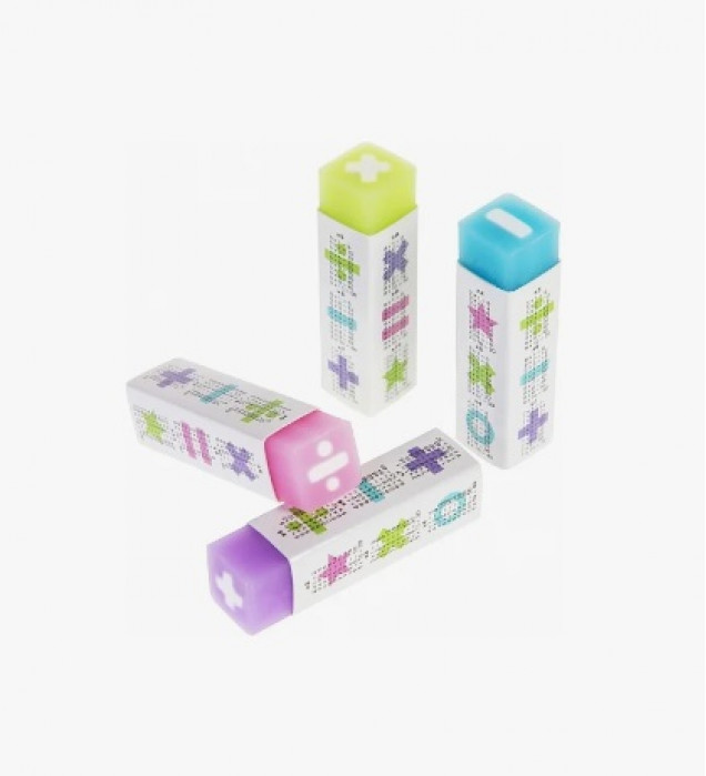 Ластик PVC Hatber 2x2   прямоугольный 36шт в картонной Дисплей-витрине