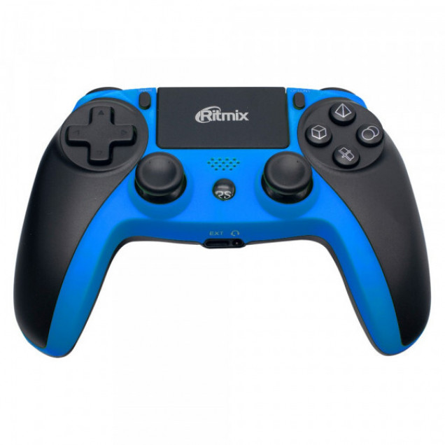 Игровой манипулятор RITMIX GP-063BTH Black-Blue (форма PS4, совместим с PS4)