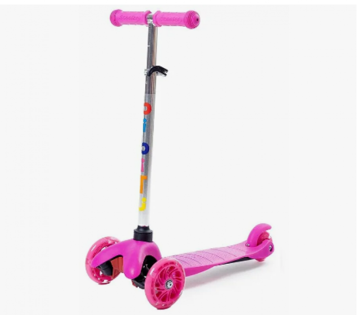 Самокат трехколесный BIBITU SWEET SKL-06А, Розовый