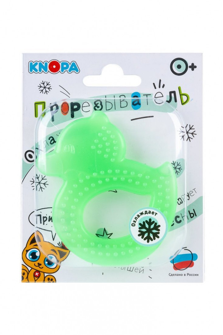 Массажер для десен охлаждающий (прорезыватель) "Уточка"