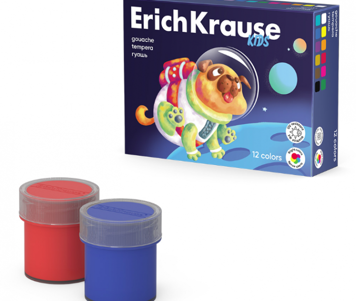 Гуашь 12цв по 20мл "Kids Space Animals" УФ защита карт упак
ERICH KRAUSE 61410