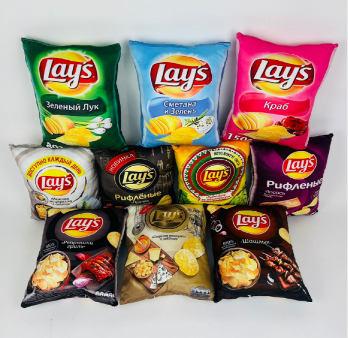 Мягкая игрушка подушка Чипсы Lays 35х28 см в ассортименте