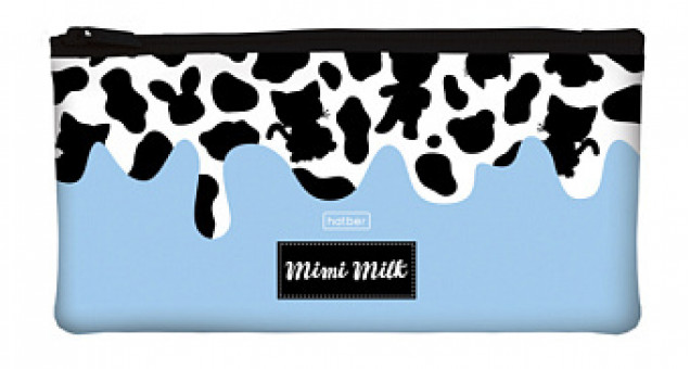 Пенал Hatber 205х110мм на молнии мягкий-Mimimilk Animals-  в индив.упак. 084262
