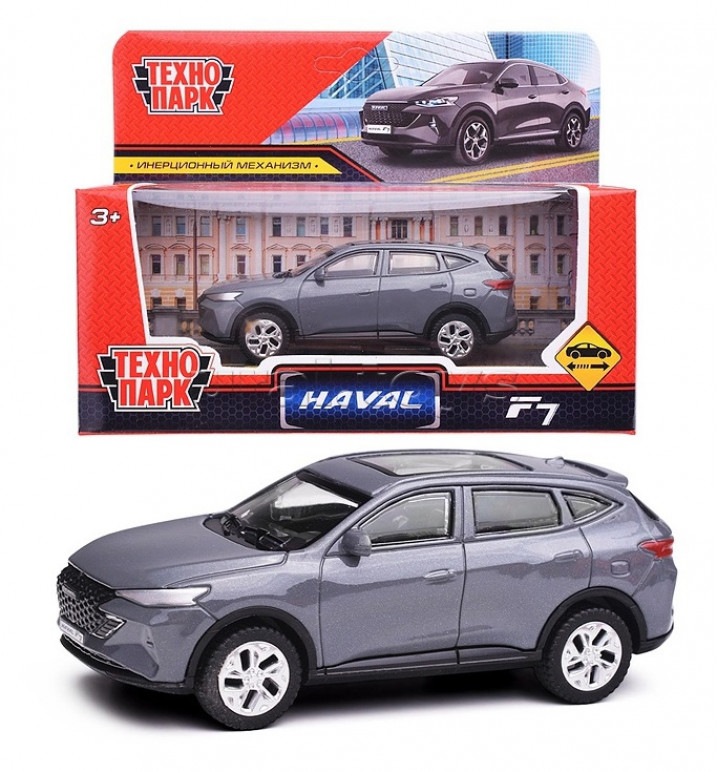 Машина металл Haval f7 10,5 см, (серый) инерц., в коробке