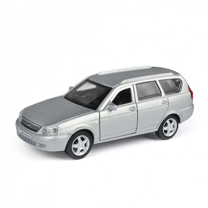 Машина металл Lada Priora, 12 см, (двери, багаж, бежевый) инерц, в коробке