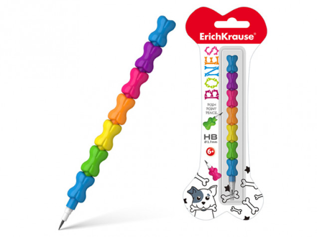 Карандаш сегментный ErichKrause® Bones 1.7 мм, НВ (в блистере по 1 шт.) 48053