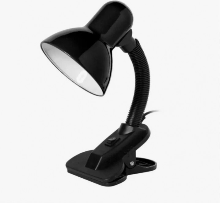Светильник SMARTBUY настольный под лампу Е27 с прищепкой Black