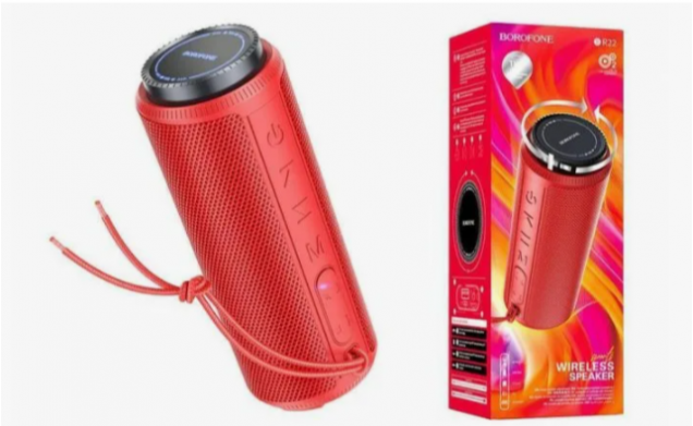 Портативная колонка BOROFONE BR22 2x5W/1200mAh/180х68х68 мм/Красный/(40)