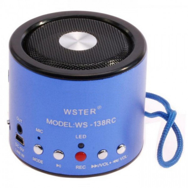 Колонка Wster WS-138RC (USB, microSD) black orig