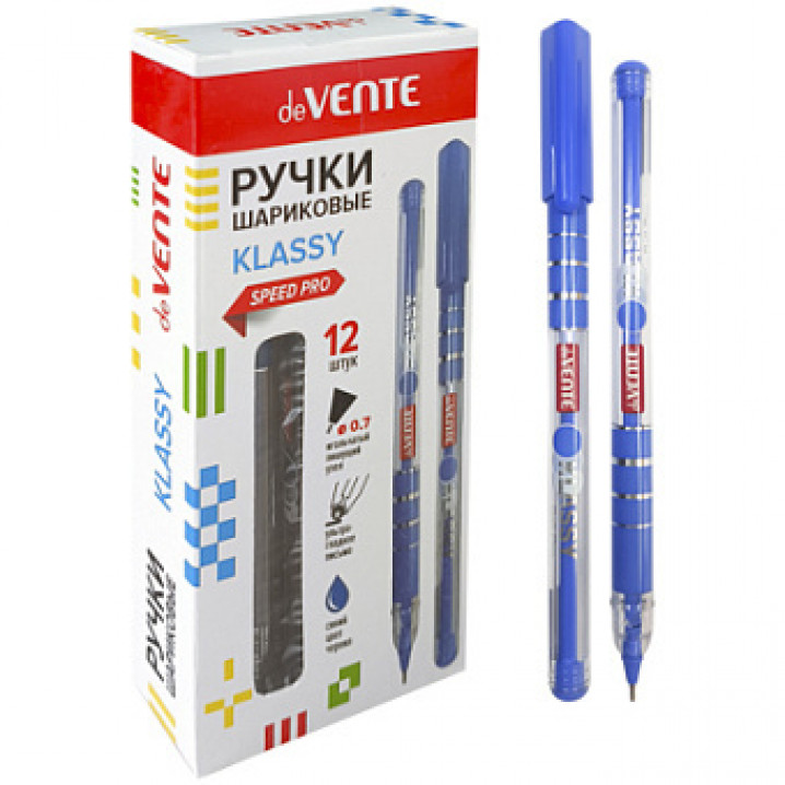 Ручка шариковая "deVENTE. Klassy" серия Speed Pro, d=0,7мм, чернила на масл.осн., синяя 5073526