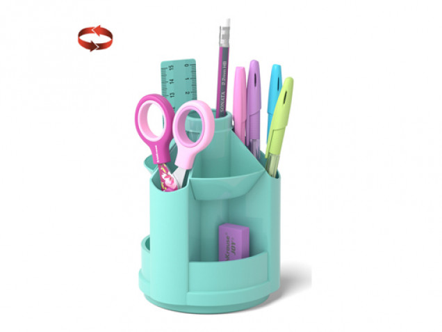 Набор настольный на вращающейся подставке ErichKrause® Mini Desk, Pastel Mint, мятный 53690