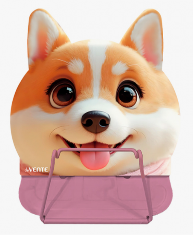 Подставка для учебников и книг "My Little Corgi" 18x18,5 см, металлическая окрашенная, в форме корги, вес 290 г, с противоскользящими ножками, с полноцветным рисунком, в пластиковом пакете с европодвесом (10228020/050226/5015607,Китай )