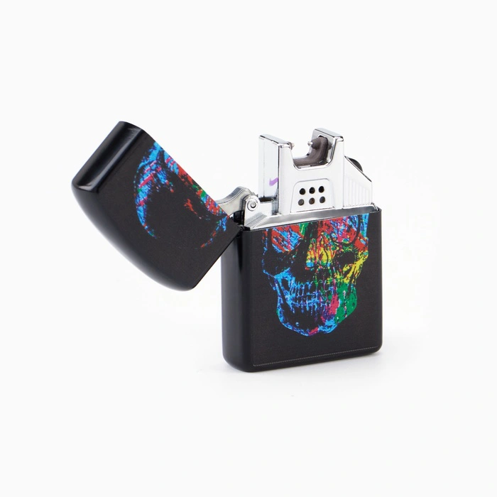Зажигалка электронная «Череп», дуговая, от USB